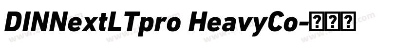 DINNextLTpro HeavyCo字体转换